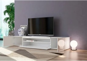 Mobile Porta TV Basso 200x40x36 Con 3 Ante Bianco Laccato Lucido Daiquiri