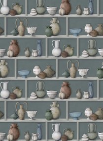 Osborne & Little Tapete Raku - Celadon/ Ivory/ Terracotta
