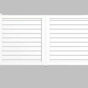 Cancello automatico battente ALBA Maia120-20 in alluminio, apertura centrale, L 350 x H 160 cm, di colore bianco
