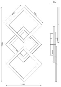 Globo 67280-30 - Lampadario LED a plafone KERRY LED/30W/230V