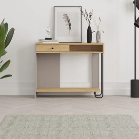 Consolle con piano in rovere decorato 35x100 cm Saturne - Marckeric