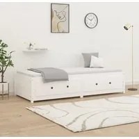 Dormeuse Bianca 90x190 cm 3FT Single in Legno Massello di Pino cod mxl 63159