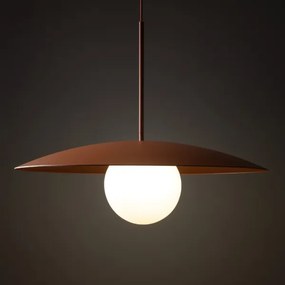 Lampadario a sospensione con filo SLATE 1xE27/15W/230V diametro 65 cm color mattone