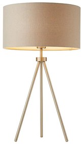 Endon 66986 - Lampada da tavolo TRI 1xE27/40W/230V ottone/beige