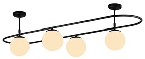 Apparecchio da soffitto nero, lunghezza 124 cm Elips - Squid Lighting