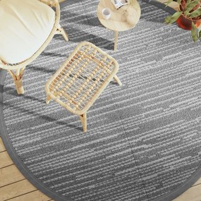 Tappeto Da Esterno Arakıl Grigio Ø200 Cm İn Pp /