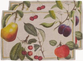 Set di 2 tovagliette in lino Orchard Fruits