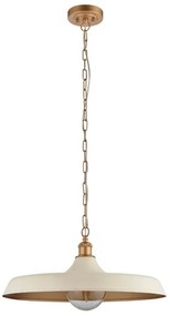 Endon 99999 - Lampadario a catena SABIAN 1xE27/10W/230V crema/oro