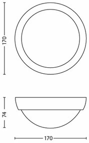 Philips 17304/30/16 - Applique a LED da esterno MYGARDEN EAGLE 1xLED/3,5W IP44