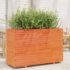 Fioriera Giardino Marrone Cera 110x40x72 Cm Legno Massello Pino /