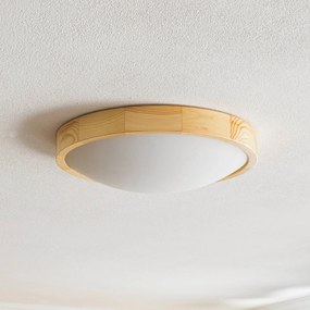 Envostar Zeus plafoniera in legno, pino, Ø 37 cm
