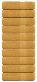 Asciugamani Doccia 10 Pz Oro 70x140 Cm 360 G/m² 100% Cotone /