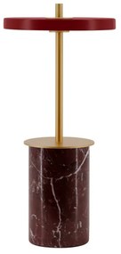 Lampada da tavolo dimmerabile a LED in marmo rosso con paralume in metallo (altezza 25,5 cm) Asteria Move Mini - UMAGE