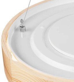 Lampadario a cavo NATURAL 3xE27/60W/230V Ø47 cm pino