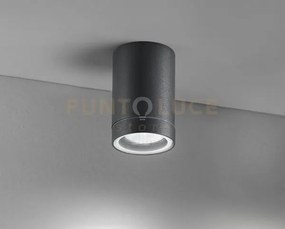 Plafoniera-faretto alluminio colore antracite opaco pendo ip44 1 lu...