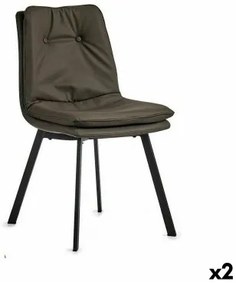 Poltrona Tasti Nero Grigio Acciaio 62 x 85 x 47 cm (2 Unità)