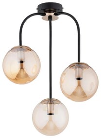 Lampadario a plafone GAMMA 3xE14/10W/230V nero/oro