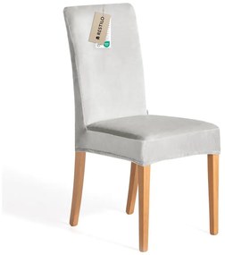 Set di coprisedia grigio chiaro con rivestimento elastico per sedie 4 pz 48 cm Sento – Restilo