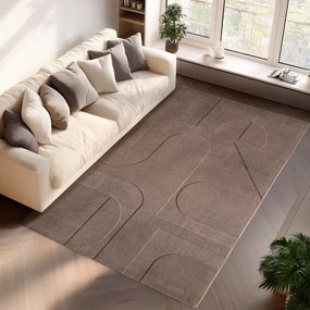 Tappeto marrone chiaro lavabile 200x290 cm Pompei 1614 – Ayyildiz Carpets