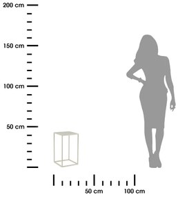 Portafiori 40x24 cm color crema