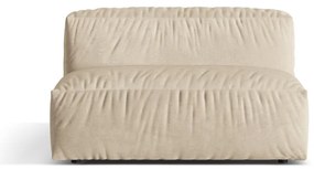 Parte divano componibile beige (solo con parte centrale) con rivestimento in velluto Martina – Micadoni