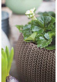 Vaso per fiori in plastica da appendere/parete ø 36 cm Cozy Harvest Brown – Keter