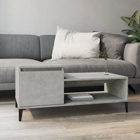 Tavolino Salotto Grigio Cemento 100x50x45 Cm Legno Multistrato /