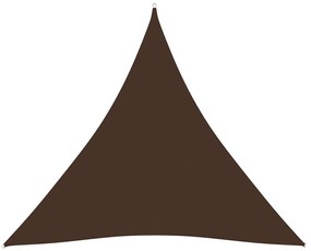 Parasole a Vela Oxford Triangolare 3,6x3,6x3,6 m Marrone