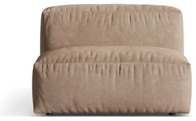 Parte divano componibile marrone chiaro (solo con parte centrale) con rivestimento in velluto Martina – Micadoni