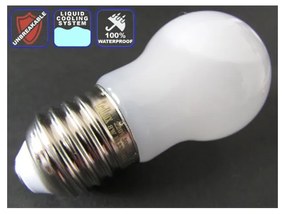 Lampada Led Sfera E27 8W=85W Antiurto Raffreddamento A Liquido Bianco Caldo 3000K Impermeabile