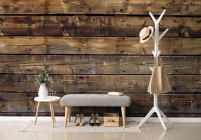 Carta da parati – Imitazione legno moderno in marrone