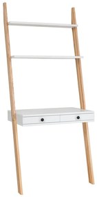 Piantana bianca con piano di lavoro e cassetto Leno - Ragaba