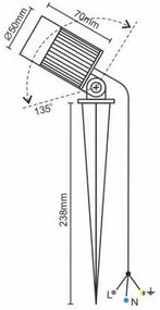 Lampada LED da esterno LED/7W/85-264V IP67
