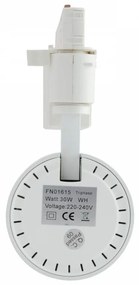 Faro LED 30W, Trifase, 60°, 120lm/W, CRI92, no Flickering - BRIDGELUX LED Colore  Bianco Caldo 2.700K