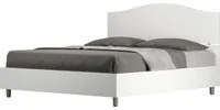 Letto matrimoniale con rete 160x200 bianco frassino Dores