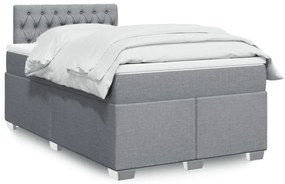 Giroletto A Molle Con Materasso Grigio Chiaro 120x200cm Tessuto /
