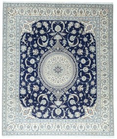 Nain Tappeto 300x250 Blu (Iran) Annodato A Mano