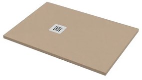 Piatto doccia in carbonato di calcio Horus L 70 x L 100 x H 2.7 cm opaco effetto pietra