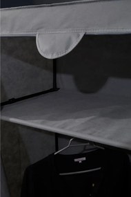Armadio in tessuto grigio 90x160 cm Dara - Premier Housewares