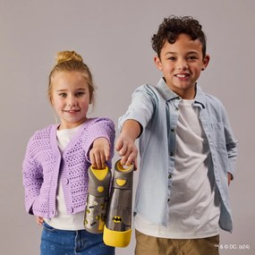 Bottiglia con cannuccia 600 ml - Batman