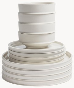 Servizio di stoviglie in porcellana con smalto reattivo Dune, 4 persone (12 pz)
