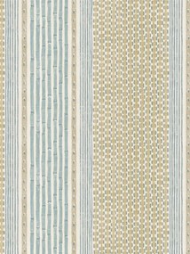 Josephine Munsey Carta da parati Rita Stripe - Lemon and Light Blue