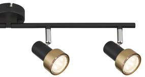 Globo 57917-4G - Faretto  MASON 4xGU10/25W/230V nero/oro