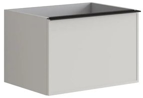 Mobile da bagno sotto lavabo Pixel frame grigio laccato opaco L 60 x H 40 x P 45.5 cm 1 cassetto, lavabo non incluso