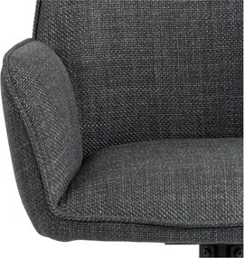 Set di sedie da pranzo grigio scuro in imbottito con braccioli 2 pz Glenda – Actona