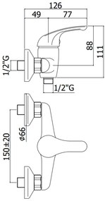 Paffoni Apollo 3 APM3168CR Miscelatore Doccia Esterno Cromo