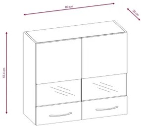 Cucina VALERIA 240 cm, marrone/rovere sonoma