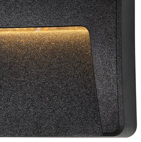 Set di 2 Applique da Esterno Quadrate Nere con LED IP65 - Gem