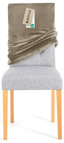 Set di coprisedia greige con rivestimento elastico per sedie 4 pz 48 cm Sento – Restilo