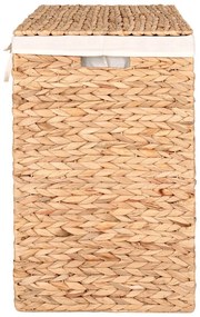 Cesta per il bucato di colore naturale in giacinto d'acqua Passo – House Nordic